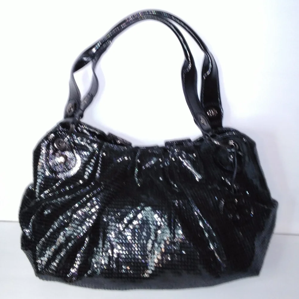 Relic Black Sparkle Hobo Bag Purse